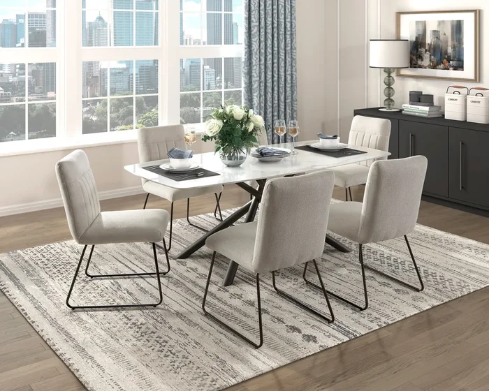 Benito Beige/Black Dining Set
