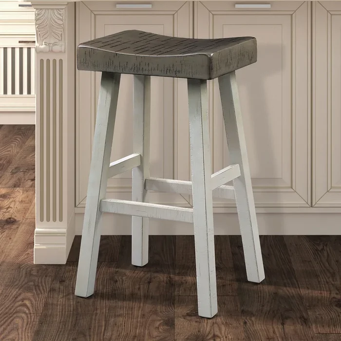 Biasca Gray/White 29″ Stool