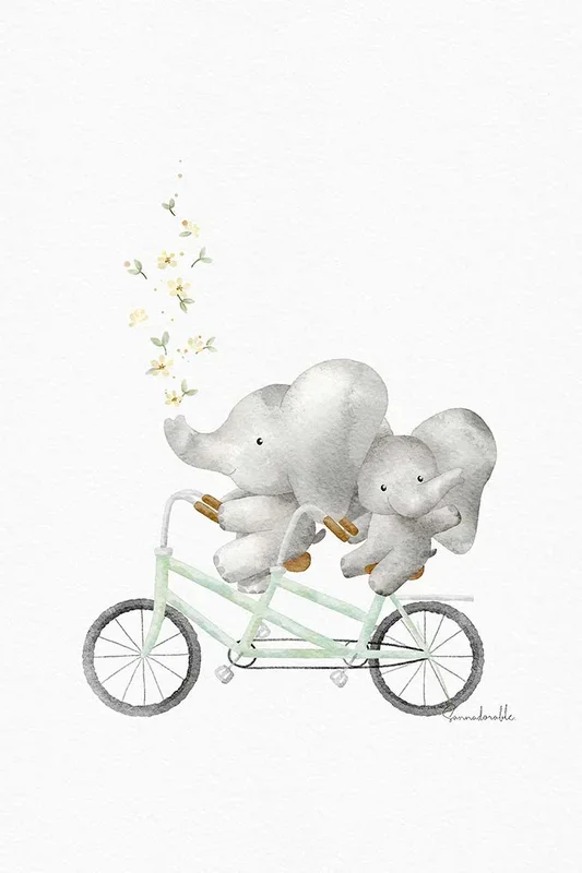 BICYCLE ELEPHANTS 60×40 – Drimdeco