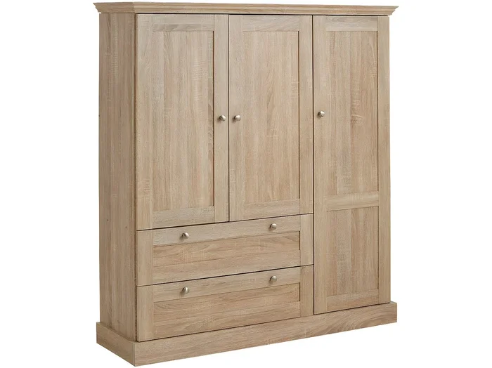 Binz Armario 2+1Puertas 2 Cajones Roble