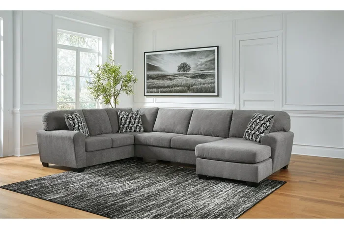 Birkdale Court Gray 3-Piece Right Arm Facing (RAF) Chaise Sectional