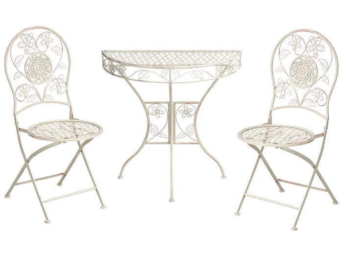 Bistro Set YAVIZA Metal Light Beige