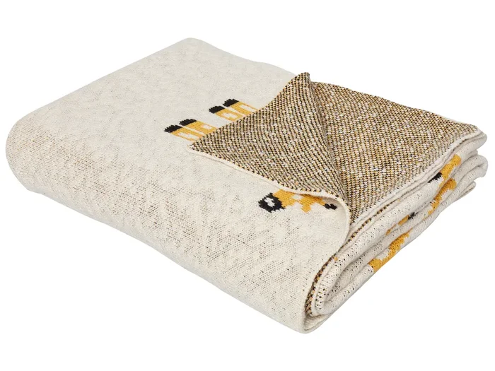 Blanket CHILARI Cotton 130 x 170 cm Beige