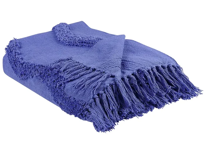 Blanket KHARI Cotton 125 x 150 cm Violet