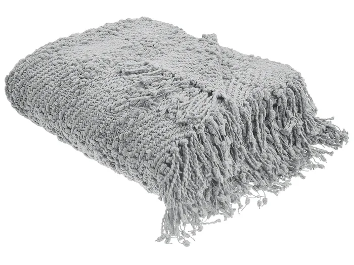 Blanket VELLA Cotton 220 x 240 cm Grey
