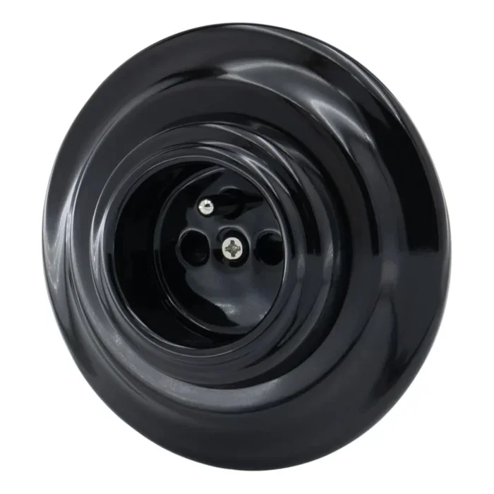 Bohemia-Design – Enchufe doméstico retro de porcelana con marco, 250 V/16 A, negro