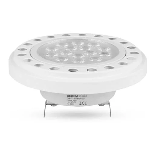 Bombilla LED AR111 G53/12W/12V 3000K blanco 30°