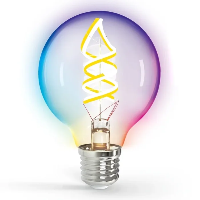 Bombilla LED RGBW regulable FILAMENT MESH Inteligente G95 E27/4,9W/230V 2700K – Aigostar