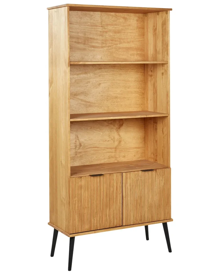 Bookcase TIMMINS Pine Wood 190 cm Brown