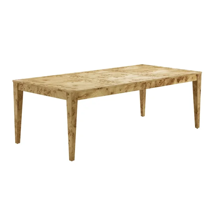 Brandyss Natural Burl 90″ Rectangular Dining Table
