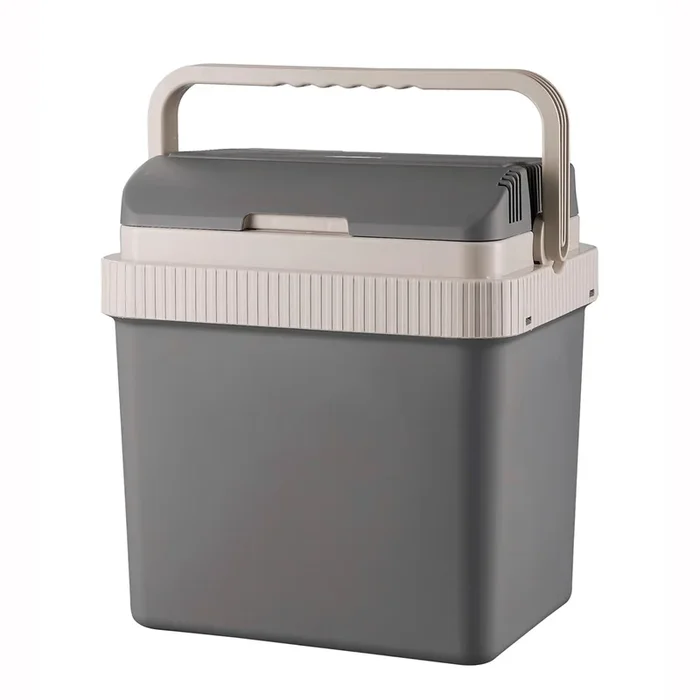 Briebe CF1151 Nevera Portátil Eléctrica de Viaje, Coche, Camping, 21 L, Conexión 12V y 220V, Enfría y Calienta, 50, Gris