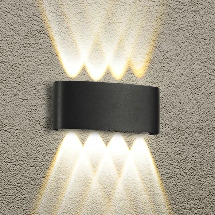 Brilagi – Aplique de pared exterior LED FLAREBOX LED/8W/230V, negro, IP65
