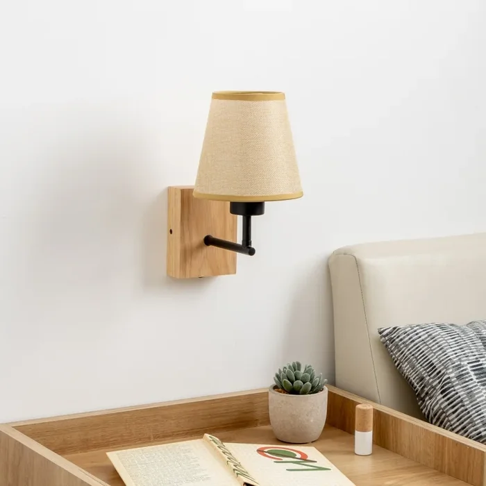 Brilagi – Aplique NUBILA WOOD 1xE27/25W/230V roble/marrón claro