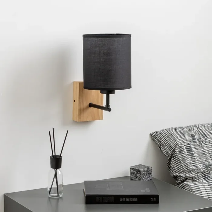 Brilagi – Aplique NUBILA WOOD 1xE27/25W/230V roble/negro