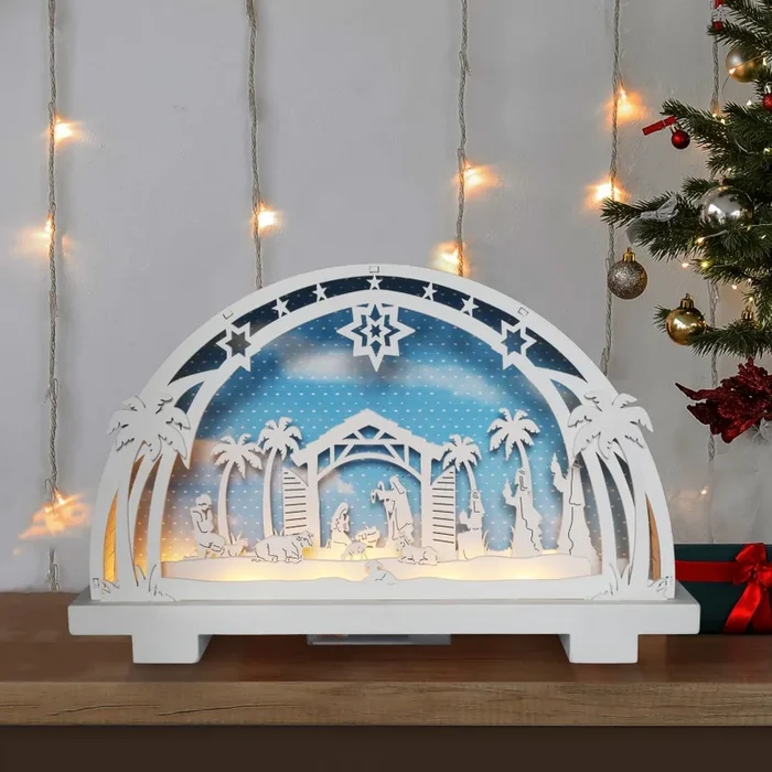 Brilagi – Decoración navideña LED Belén LED/2xAA