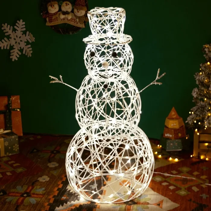 Brilagi – Decoración navideña LED para exterior 3,6W/31/230V 2700K 120 cm IP44 muñeco de nieve