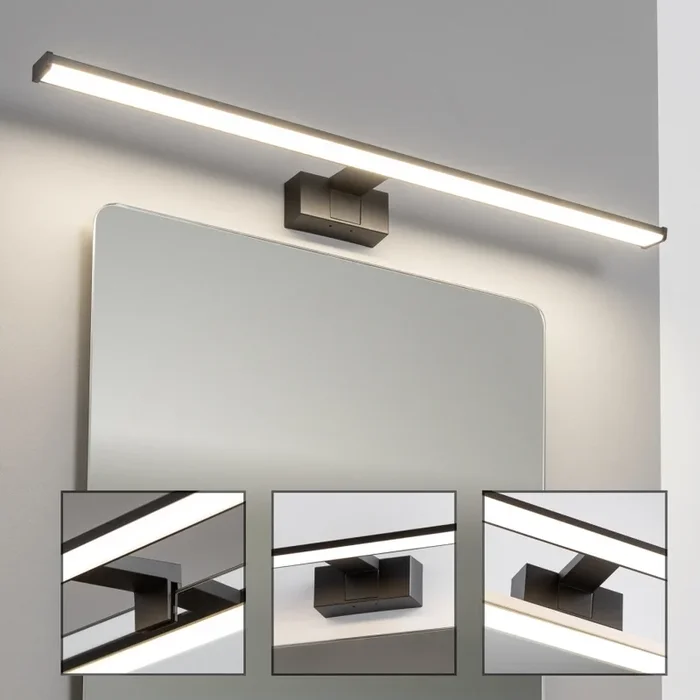 Brilagi – Iluminación LED para espejo de baño 3 en 1 VESTRA LED/15W/230V 80 cm IP44 negra