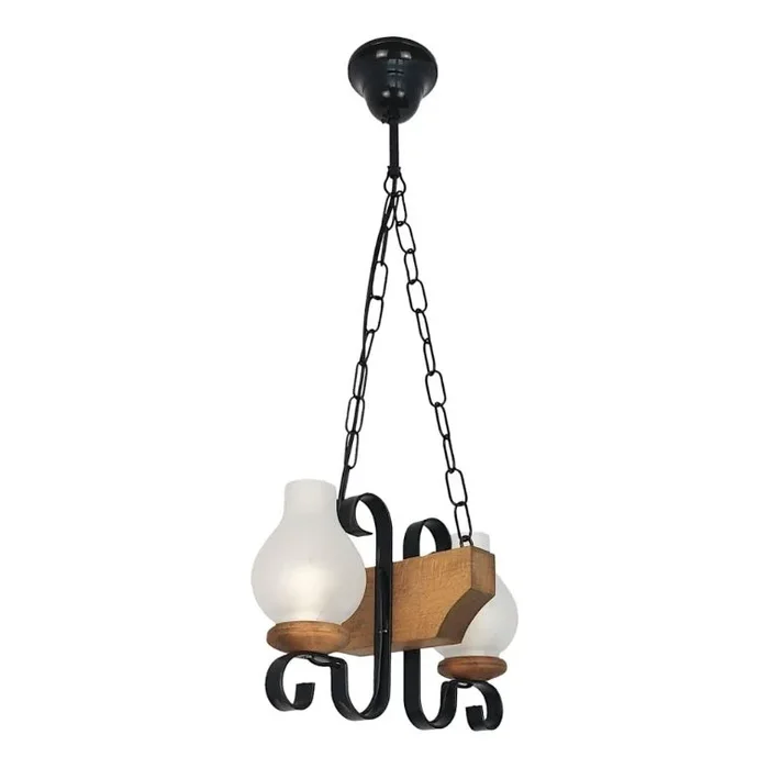 Brilagi – Lámpara colgante con cadena QUEEN 2xE14/40W/230V haya