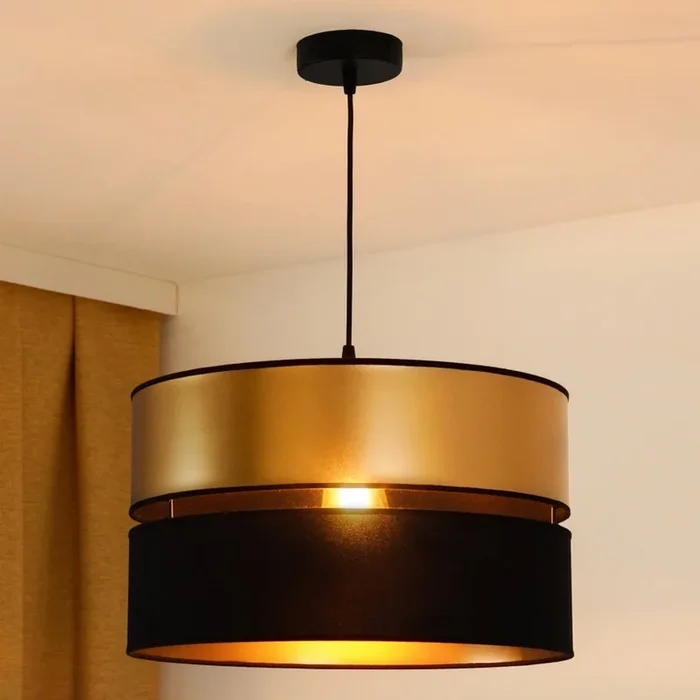 Brilagi – Lámpara colgante ROYAL 1xE27/15W/230V diá. 40 cm negro/dorado