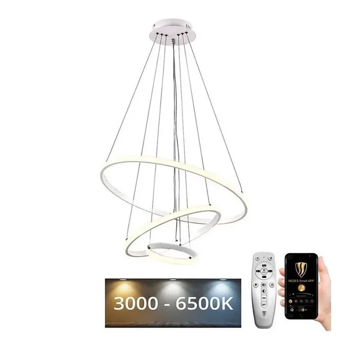 Brilagi – Lámpara de araña LED regulable CIRCLE LED/90W/230V 3000-6500K + control remoto
