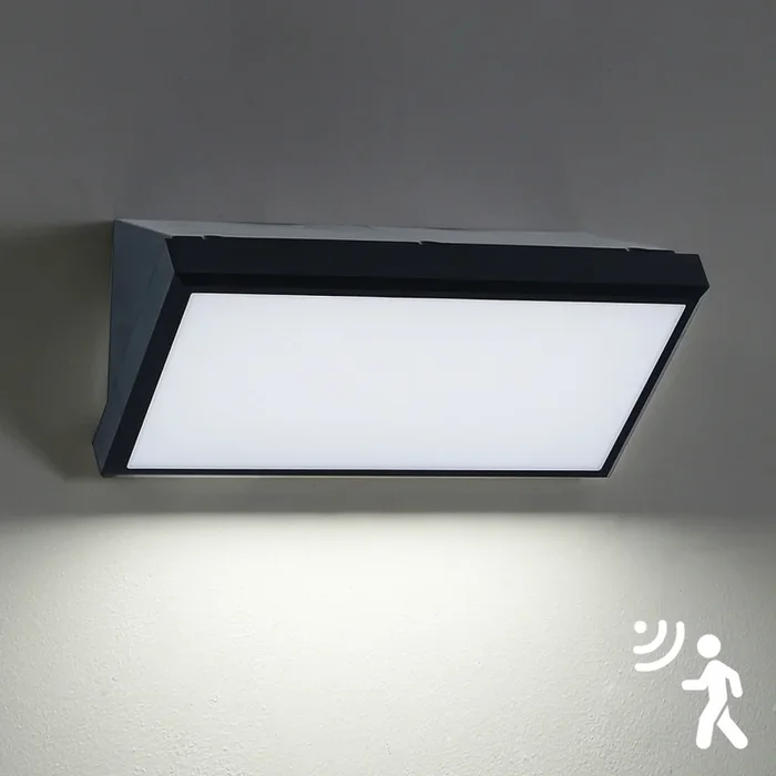 Brilagi – Lámpara de pared LED exterior con sensor TRIANGLE LED/20W/230V negro IP65