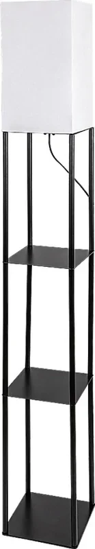 Brilagi – Lámpara de pie con estantes GRADUS 1xE27/40W/230V 150 cm negra/blanca