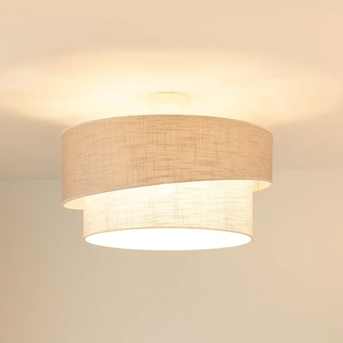 Brilagi – Lámpara de techo DOVER SHINE 1xE27/15W/230V diá. 50 cm gris/color crema