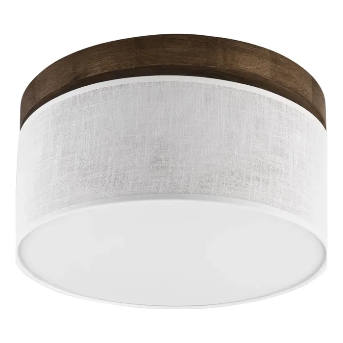 Brilagi – Lámpara de techo LED BELLADONNA 1xE27/15W/230V diámetro 30 cm blanco/roble nogal