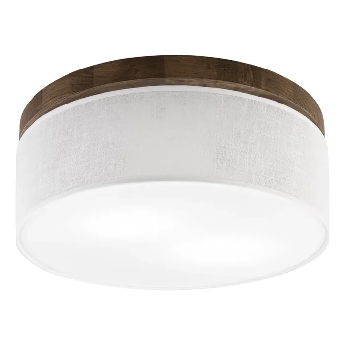 Brilagi – Lámpara de techo LED BELLADONNA 2xE27/15W/230V diámetro 40 cm blanco/roble nogal