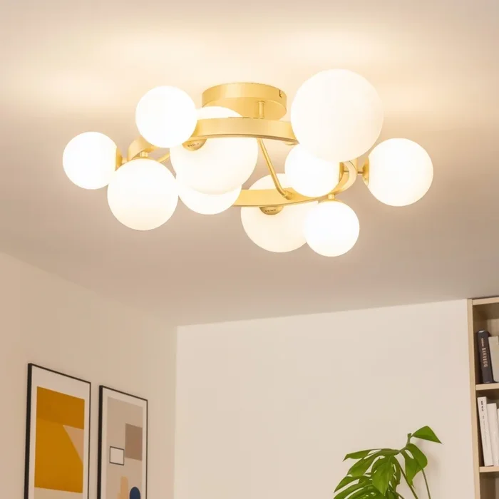 Brilagi – Lámpara de techo LED MILLA 10xG9/3W/230V dorado/blanco