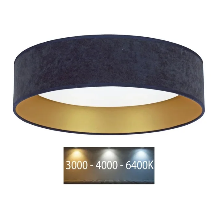 Brilagi – Lámpara de techo LED VELVET LED/24W/230V Ø 40 cm 3000/4000/6400K azul/dorado