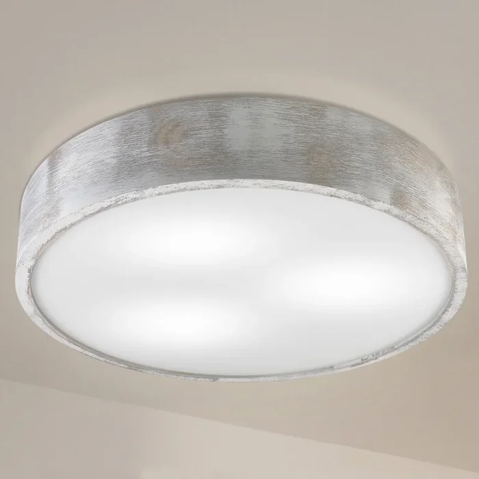 Brilagi – Lámpara de techo PINO 3xE27/15W/230V pino/plateado, diámetro 47,5 cm
