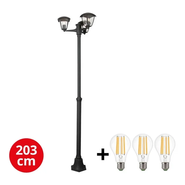 Brilagi – Lámpara LED de exterior LUNA 3xE27/60W/230V IP44