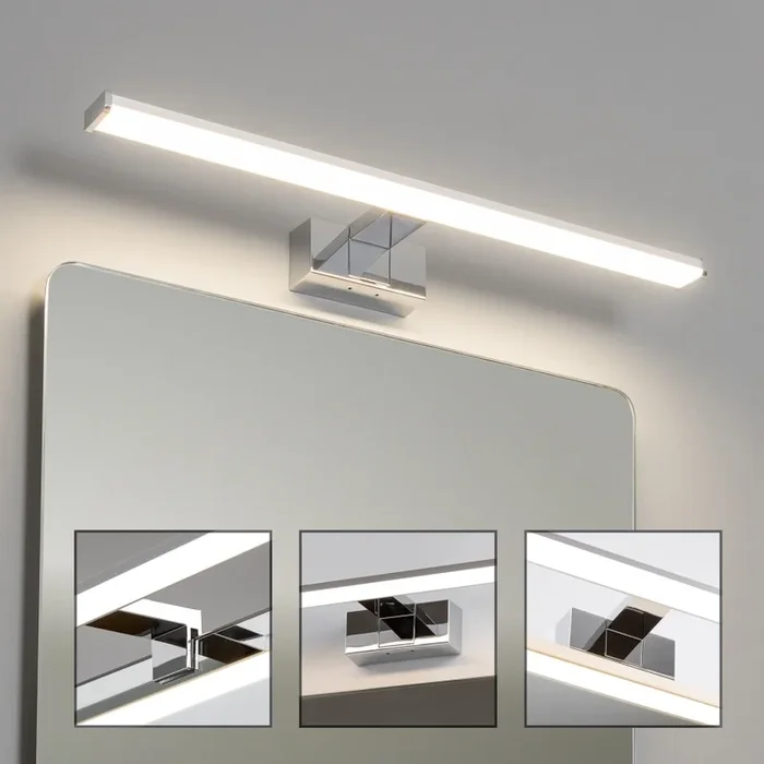 Brilagi – Luz LED para espejo de baño 3 en 1 VESTRA LED/12W/230V 60 cm IP44 cromo brillante