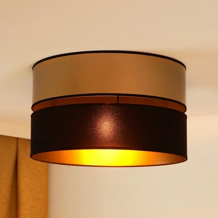 Brilagi – Plafón ROYAL 1xE27/15W/230V diá. 40 cm negro/dorado