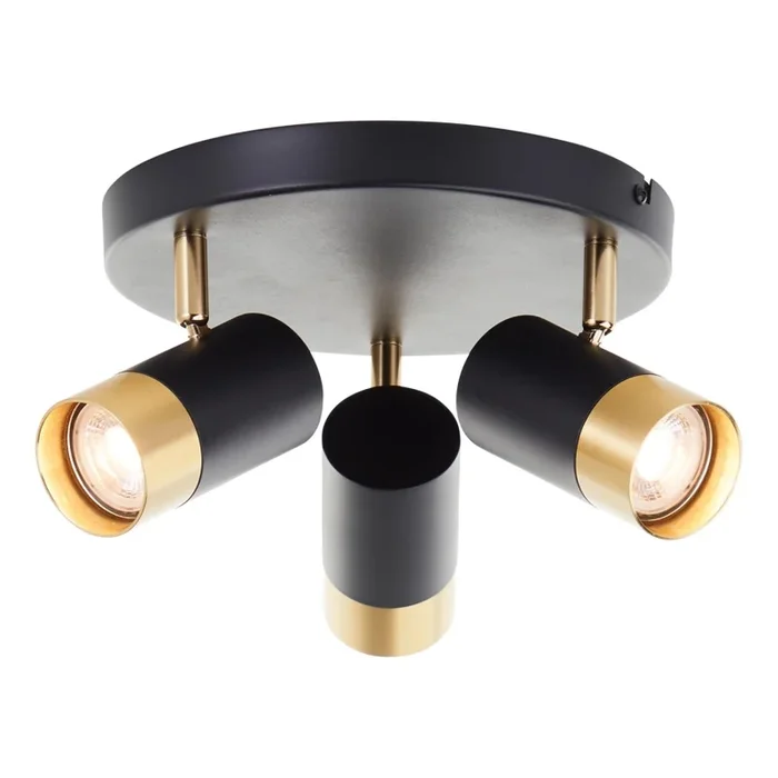 Brilliant – Foco LED VIGOLO 3xGU10/5W/230V negro/dorado