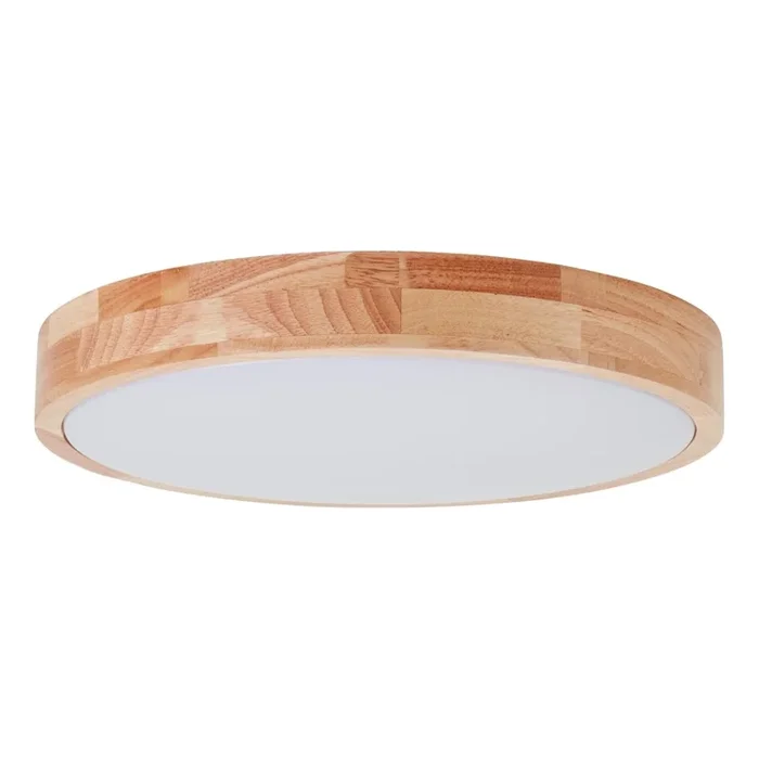 Brilliant – Plafón LED SLIMLINE LED/22W/230V Ø 39 cm, madera de caucho (Hevea)