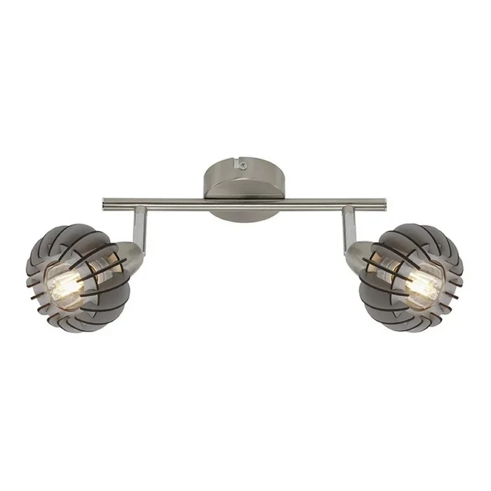 Briloner 2852- 026 – Foco RETRO 2xE14/5,5W/230V árbol de caucho