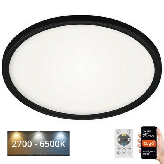 Briloner 7059-015 – Plafón LED regulable SLIM LED/22W/230V 2700-6500K Wi-Fi Tuya + control remoto