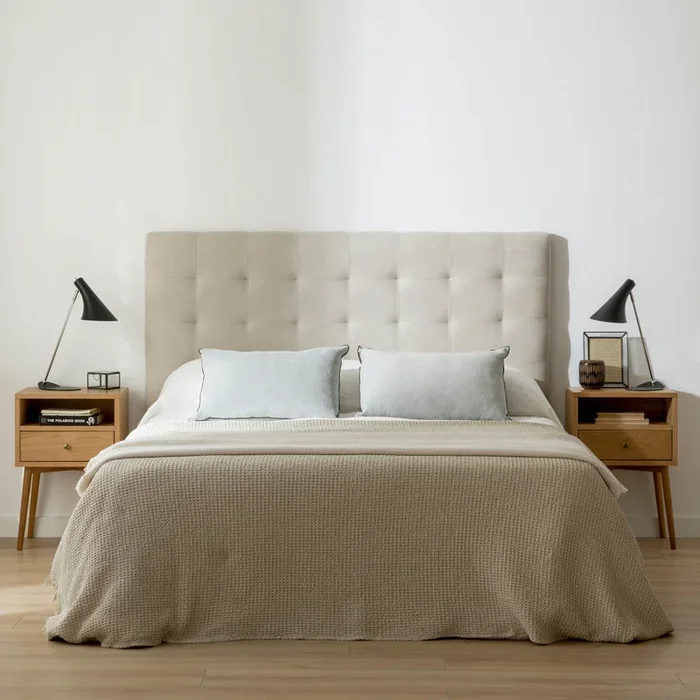 Cabecero tapizado 150/160 beige All Beige – Kenay Home