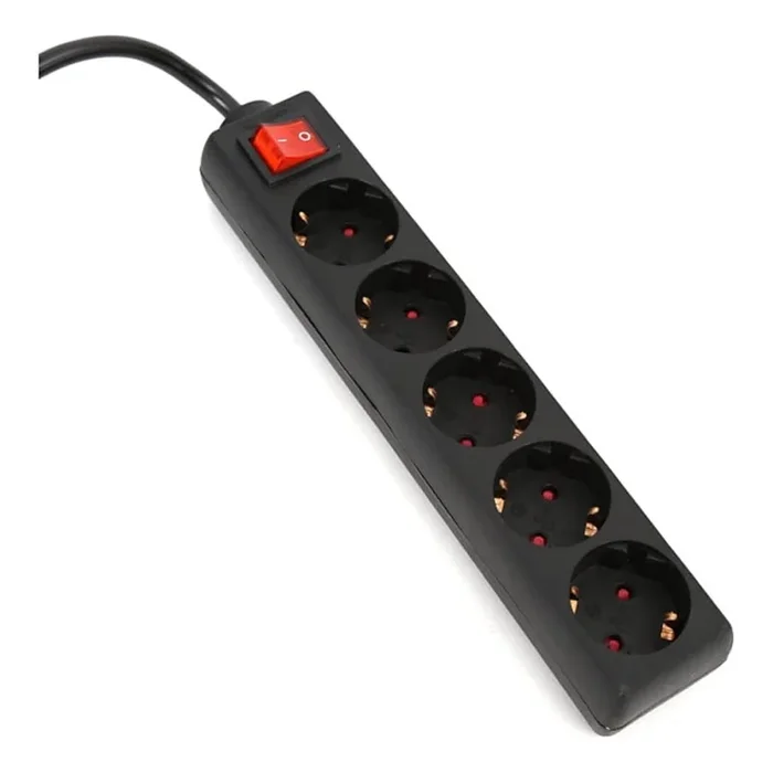 Cable de extensión con interruptor 5Z Tipo F 1,5 m SCHUKO negro