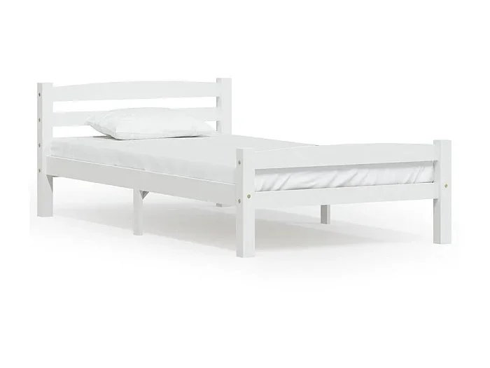 Cama 100×200 cm de madera maciza de pino blanca ES48312