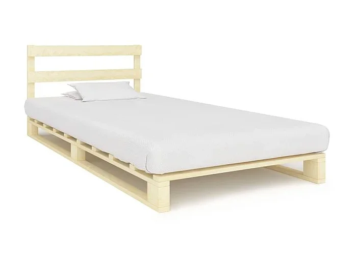 Cama 100×200 cm de palés madera maciza de pino ES10695