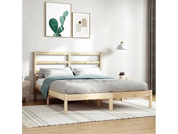 Cama 120×200 cm madera maciza de pino ES90363