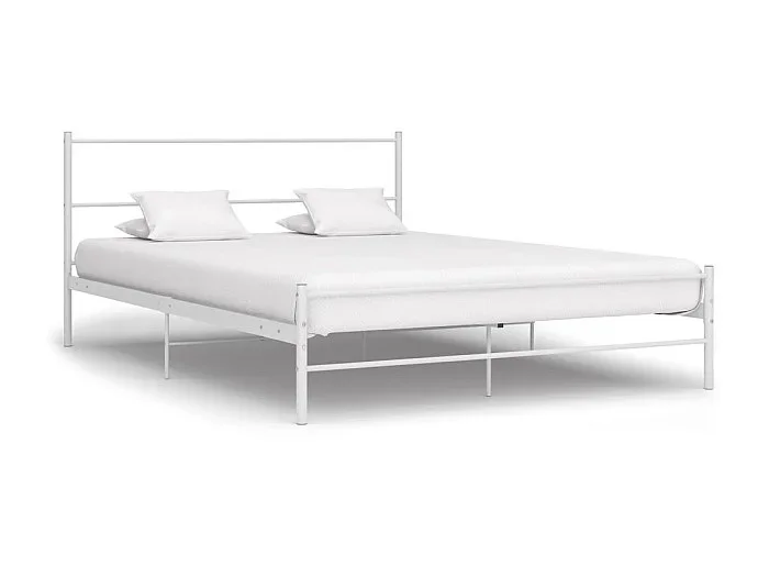 Cama 140×200 cm de metal blanco ES99201