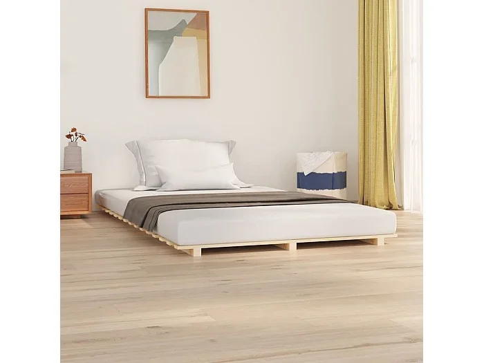 Cama 150×200 cm madera maciza de pino ES39265