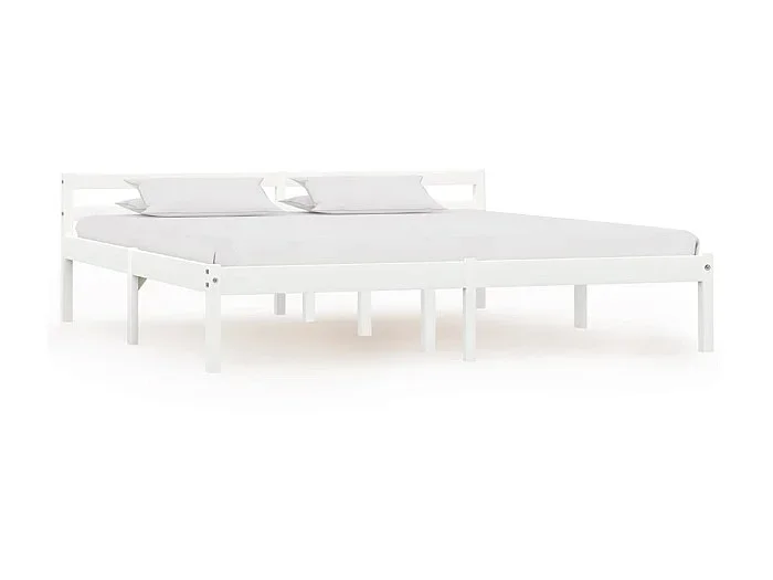 Cama 160×200 cm de madera maciza de pino blanco ES38546