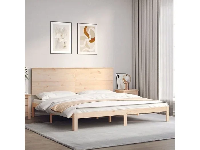 Cama -180×200 cm de matrimonio con cabecero madera maciza YOE