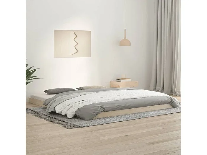 Cama -180×200 cm madera maciza de pino YOE72656