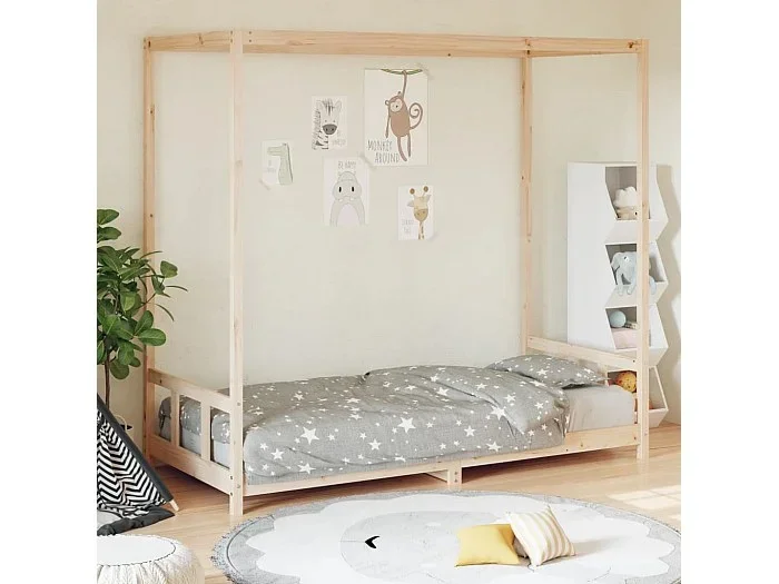 Cama 90×190 cm infantil madera maciza de pino ES15092